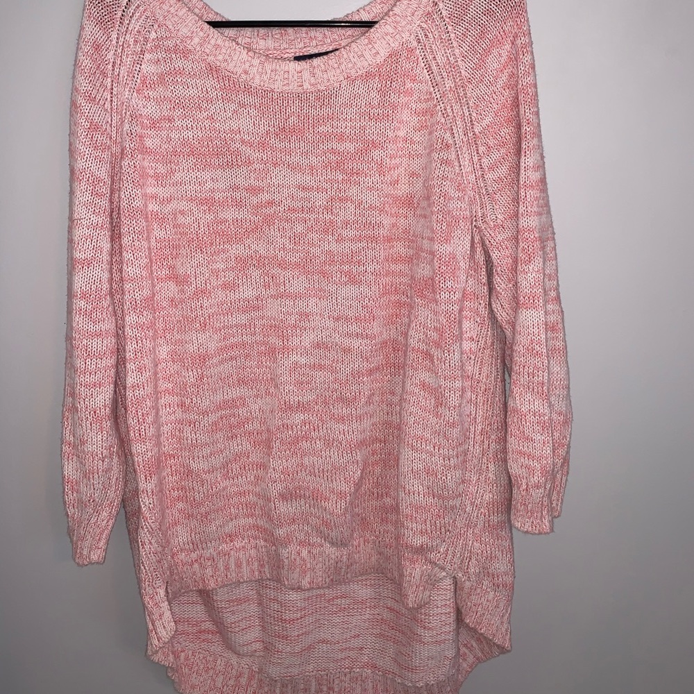 Pink High-Low Sweater